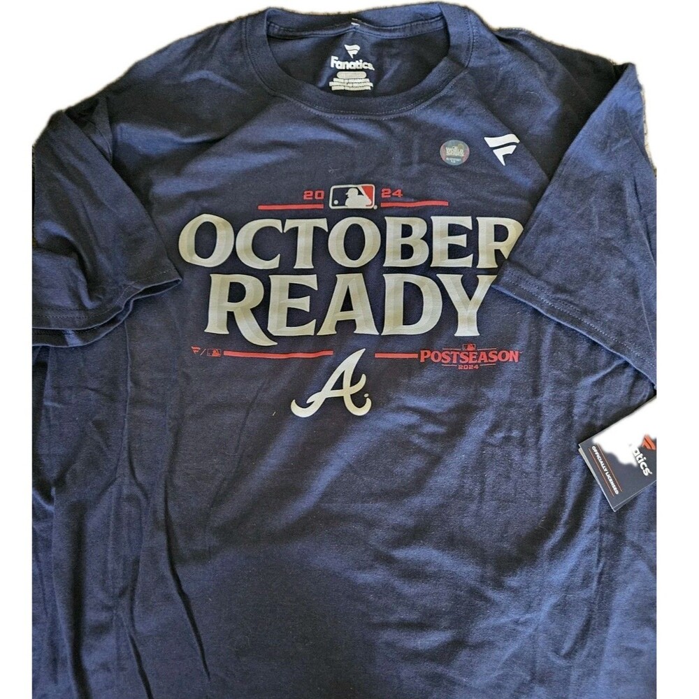 New Atlanta Braves Fanatics Tshirt Tee Shirt 2XL October Ready 2024